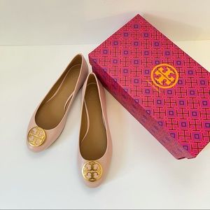 Tory Burch Benton Ballet Flat In Sea Shell Pink New In Box